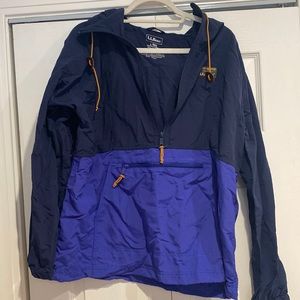 LL bean rain jacket in blue/purple